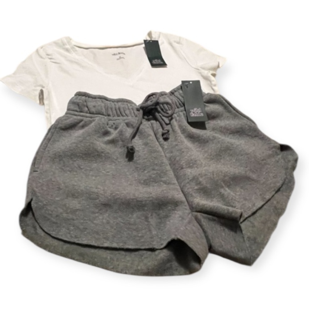 cotton crop top or dolphin shorts NWT